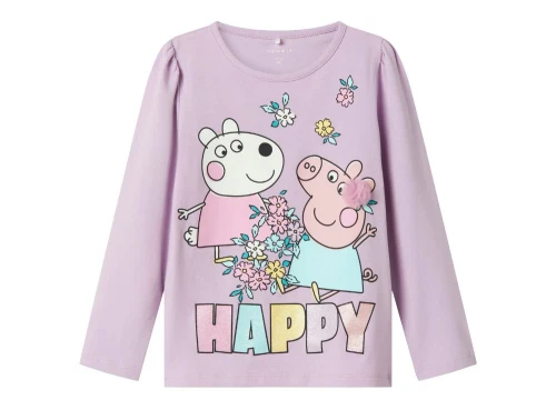 Name It top orchid bloom med Gurli Gris- lilla bluse med Gurli